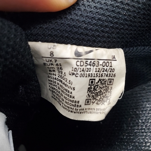 Nike Court Vision Men’s Low Top Black White CD5463-001 Size 8 Shoes - Picture 4 of 10